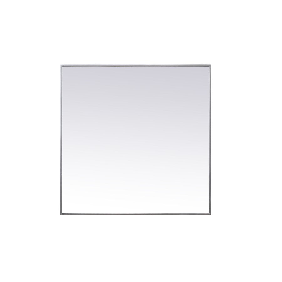 Elegant Decor Eternity Metal Frame Square Mirror 42", Silver