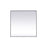 Elegant Decor Eternity Metal Frame Square Mirror 48", Black