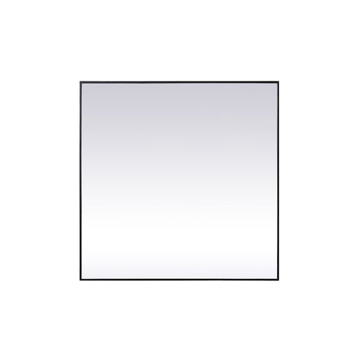 Elegant Decor Eternity Metal Frame Square Mirror 48", Black