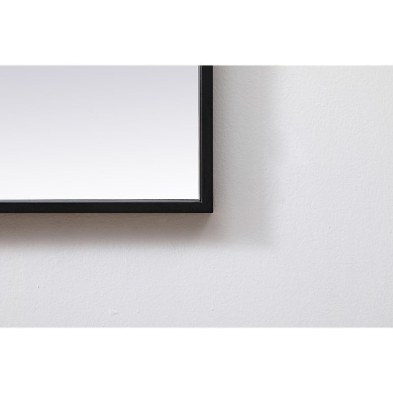 Elegant Decor Eternity Metal Frame Square Mirror 48", Black