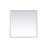 Elegant Decor Eternity Metal Frame Square Mirror 48", Brass