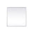 Elegant Decor Eternity Metal Frame Square Mirror 48", Silver