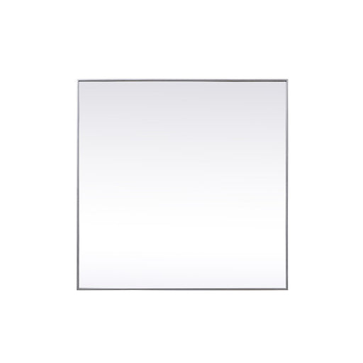 Elegant Decor Eternity Metal Frame Square Mirror 48", Silver