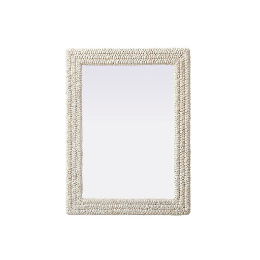 Elegant Decor Rectangle Cornhusk Mirror 27X36, Linen White