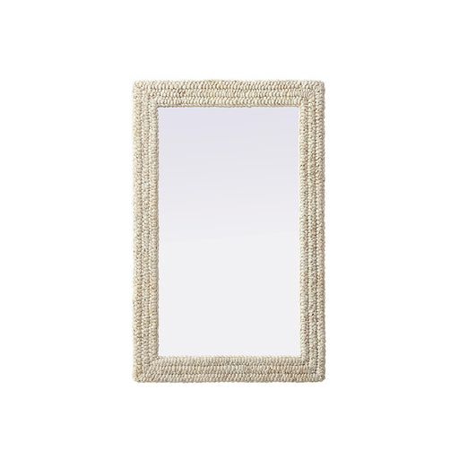 Elegant Decor Rectangle Cornhusk Mirror 27X42, Linen White