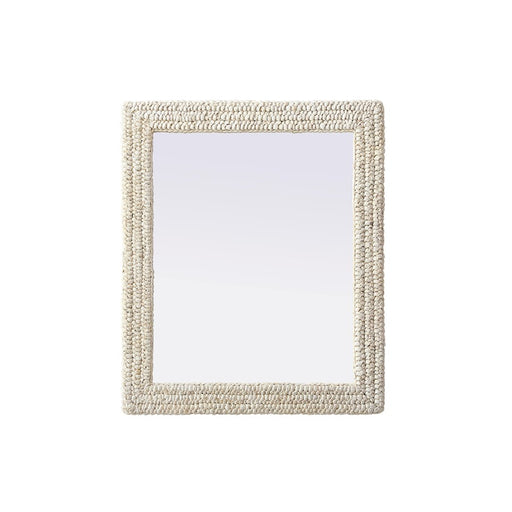 Elegant Decor Rectangle Cornhusk Mirror 30X36, Linen White
