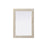 Elegant Decor Rectangle Cornhusk Mirror 30X42, Linen White