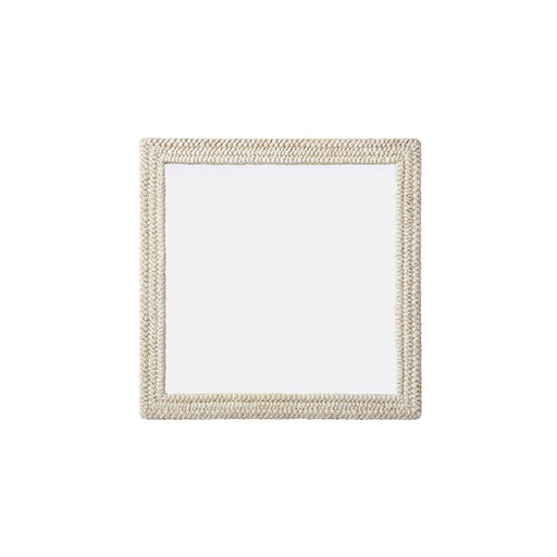 Elegant Decor Rectangle Cornhusk Mirror 40X40, Linen White