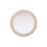 Elegant Decor Round Cornhusk Mirror 30X30, Linen White