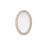 Elegant Decor Oval Cornhusk Mirror 24X36, Linen White