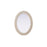 Elegant Decor Oval Cornhusk Mirror 27X36, Linen White