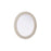 Elegant Decor Oval Cornhusk Mirror 30X36, Linen White