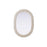 Elegant Decor Oval Cornhusk Mirror 30X42, Linen White