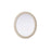 Elegant Decor Oval Cornhusk Mirror 36X42, Linen White