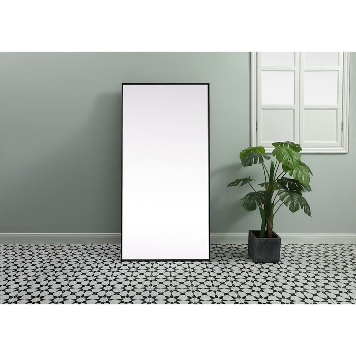 Elegant Decor Eternity Rectangle Full Length Mirror 30X60", Black