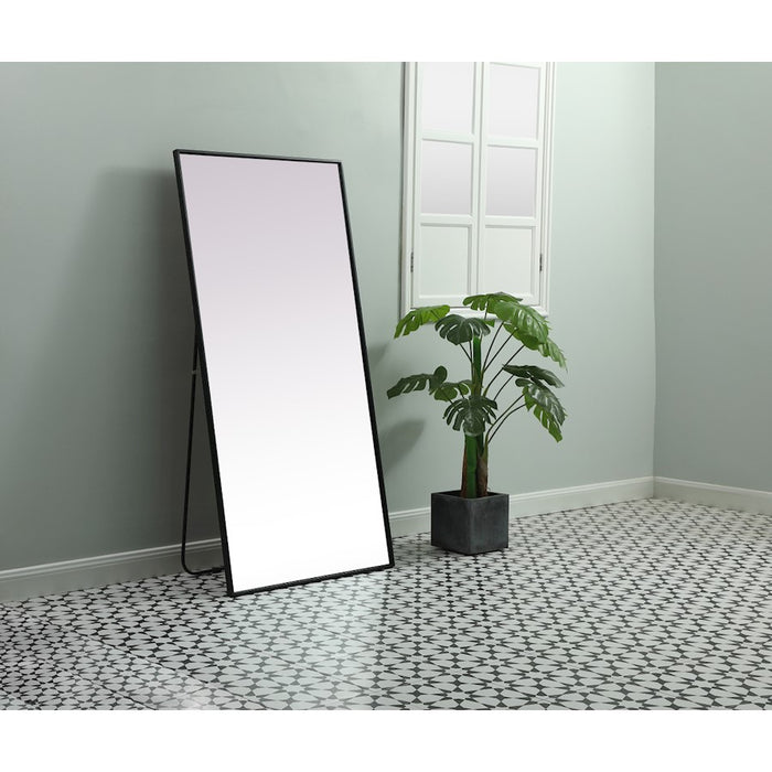 Elegant Decor Eternity Rectangle Full Length Mirror 30X60", Black