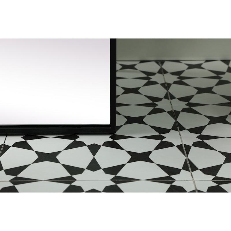 Elegant Decor Eternity Rectangle Full Length Mirror 30X60", Black
