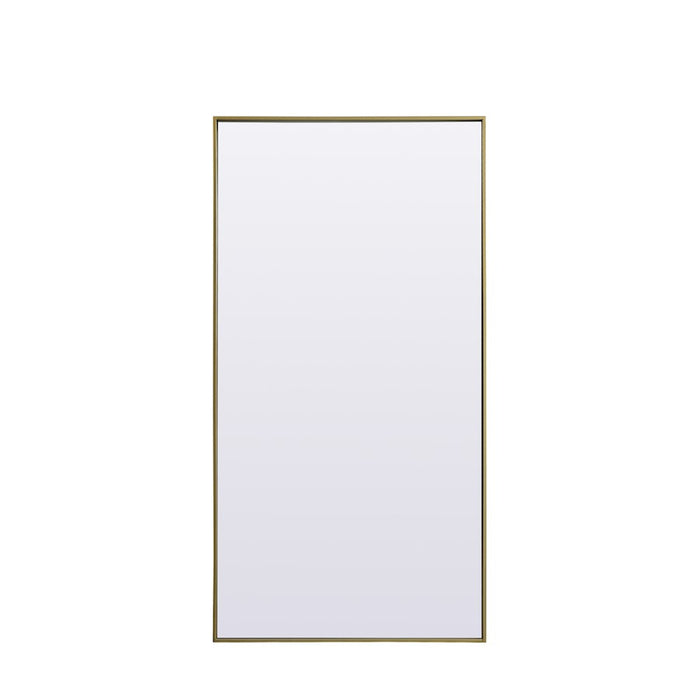 Elegant Decor Eternity Rectangle Full Length Mirror 30X60", Brass