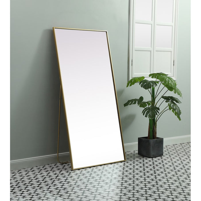 Elegant Decor Eternity Rectangle Full Length Mirror 30X60", Brass