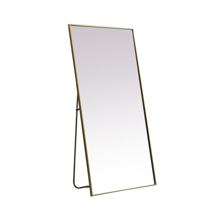 Elegant Decor Eternity Rectangle Full Length Mirror 30X60", Brass
