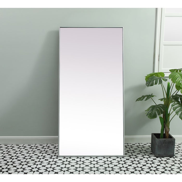 Elegant Decor Eternity Rectangle Full Length Mirror 30X60", Silver