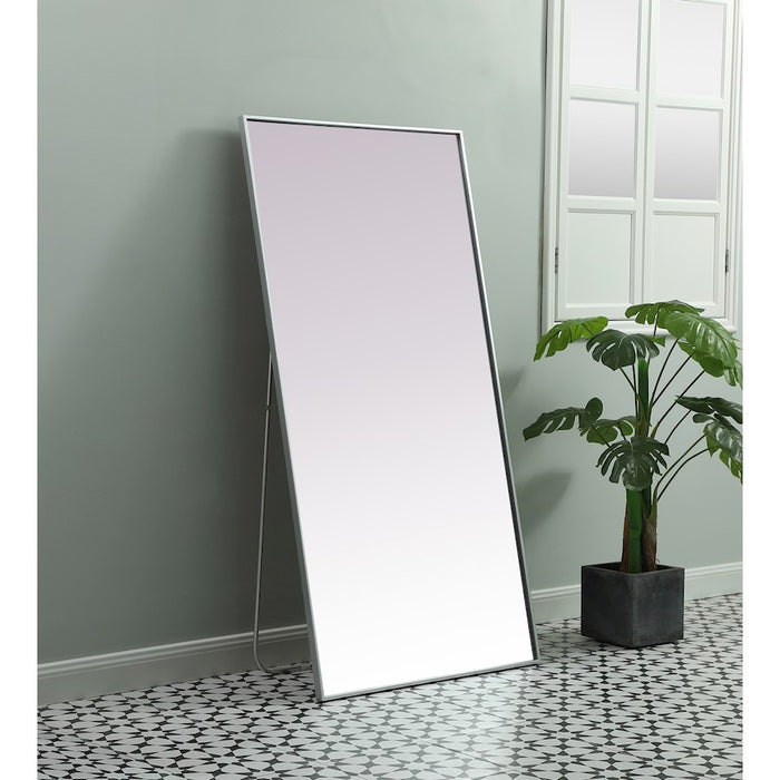 Elegant Decor Eternity Rectangle Full Length Mirror 30X60", Silver