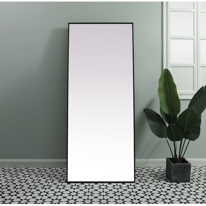 Elegant Decor Eternity Rectangle Full Length Mirror 30X72", Black