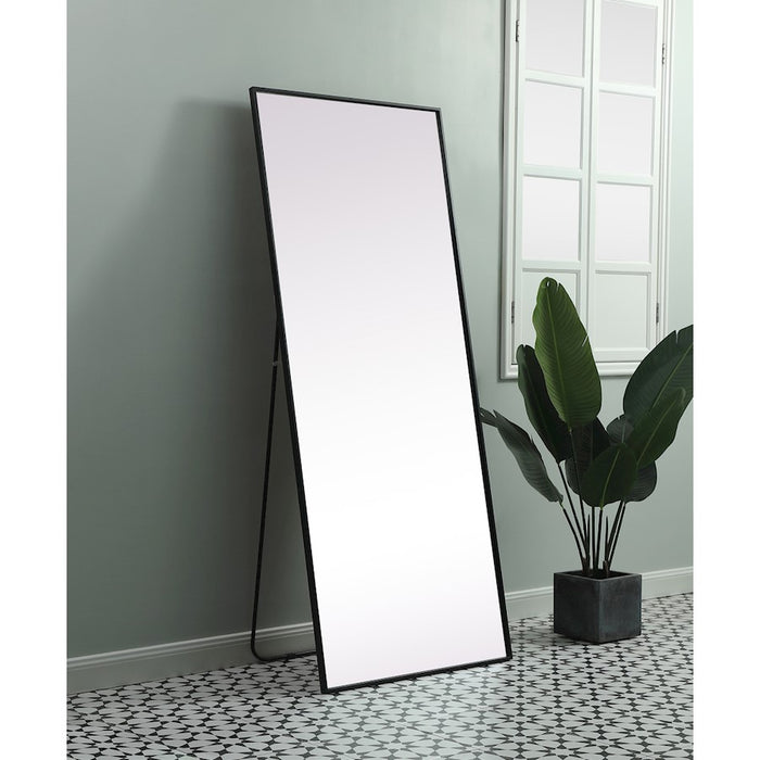 Elegant Decor Eternity Rectangle Full Length Mirror 30X72", Black