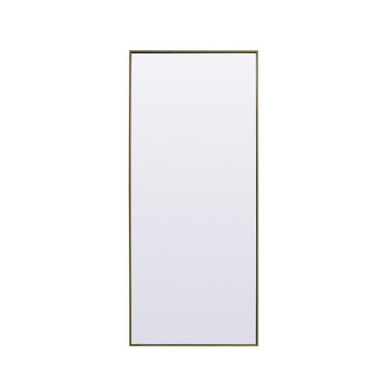 Elegant Decor Eternity Rectangle Full Length Mirror 30X72", Brass