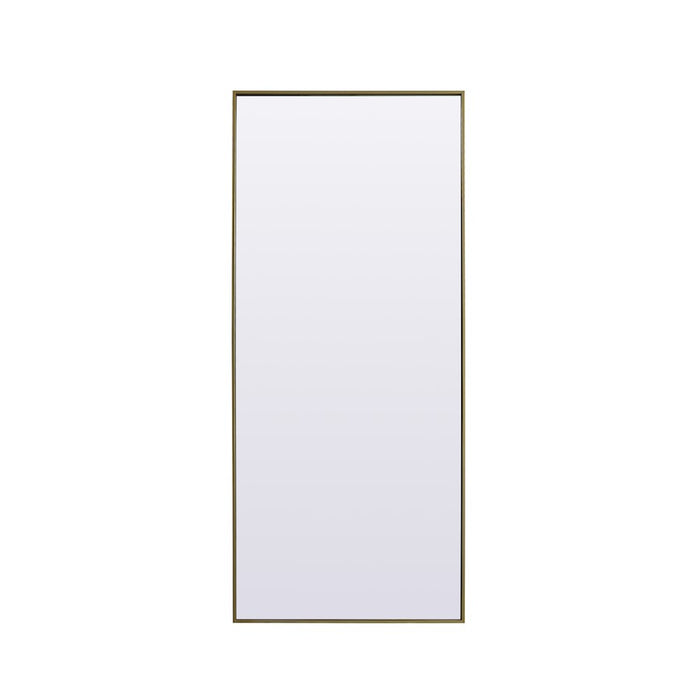 Elegant Decor Eternity Rectangle Full Length Mirror 30X72", Brass