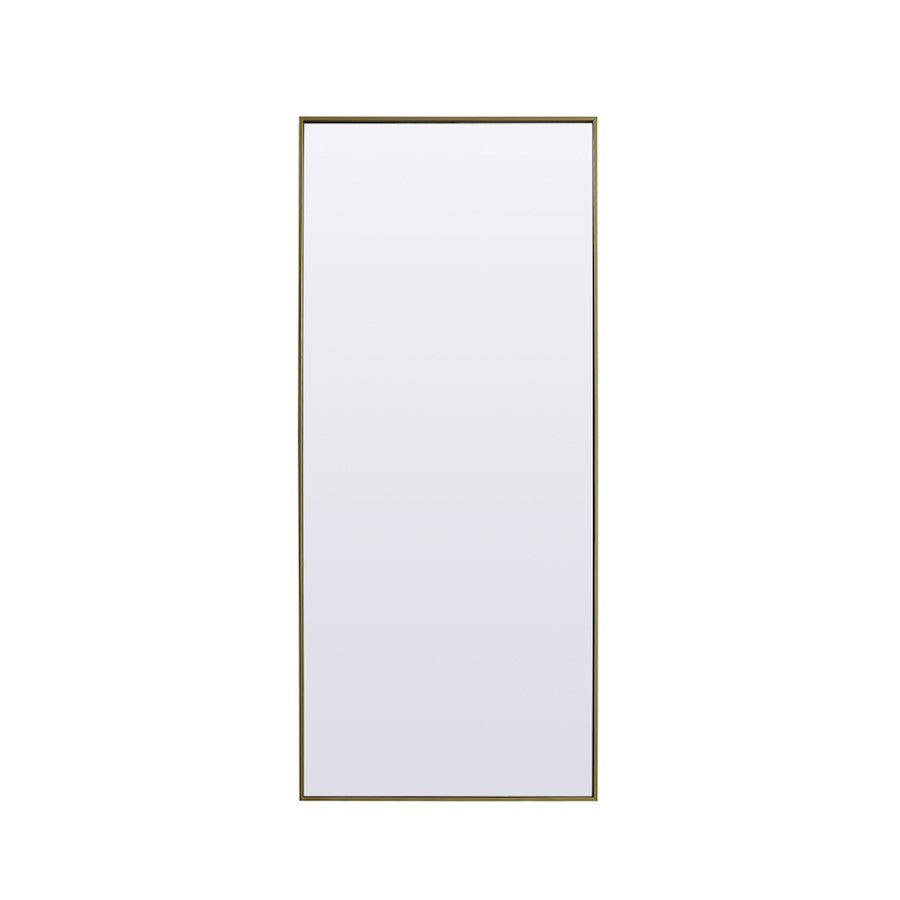 Elegant Decor Eternity Rectangle Full Length Mirror 30X72", Brass