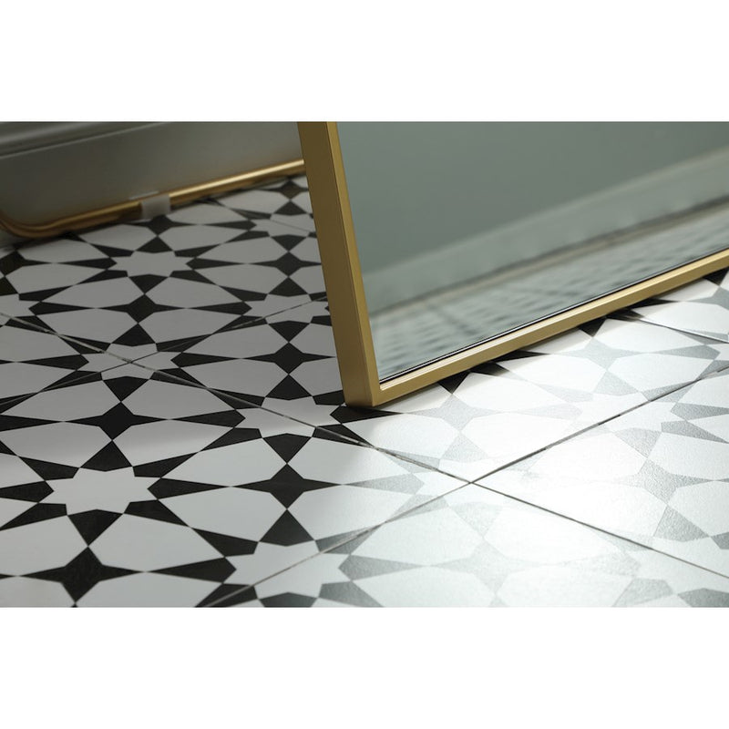 Elegant Decor Eternity Rectangle Full Length Mirror 30X72", Brass