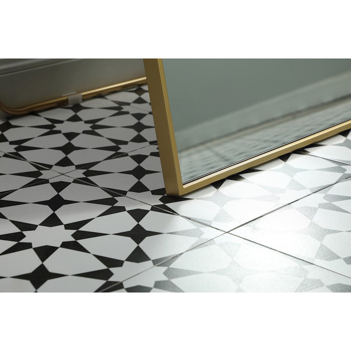 Elegant Decor Eternity Rectangle Full Length Mirror 30X72", Brass