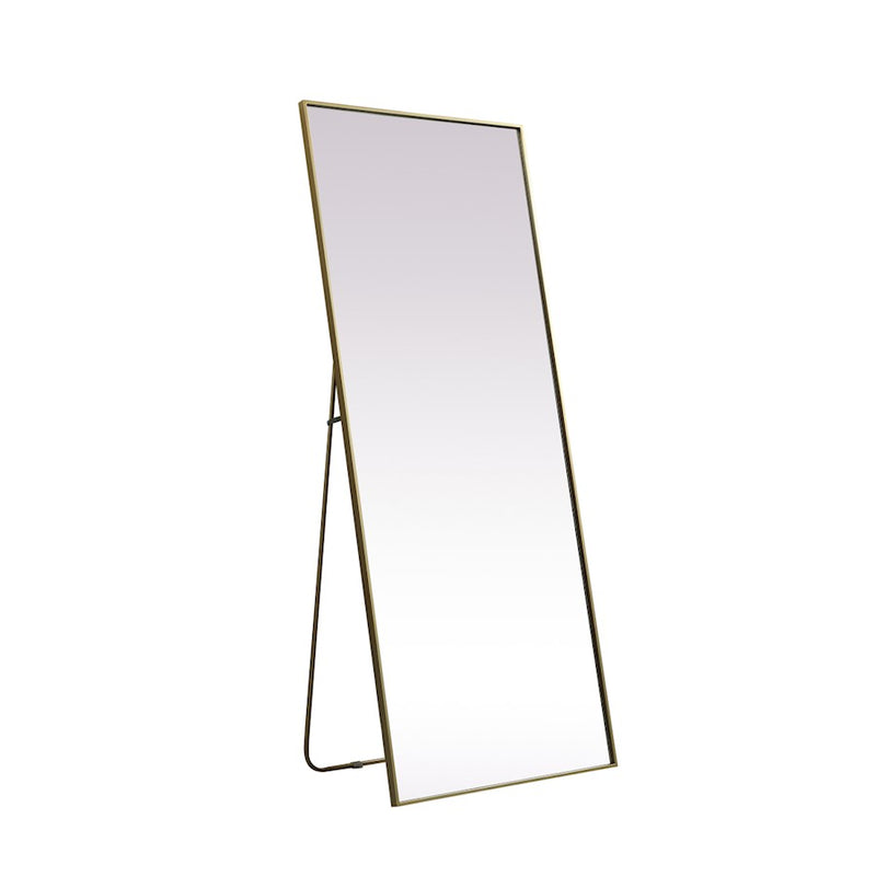 Elegant Decor Eternity Rectangle Full Length Mirror 30X72", Brass