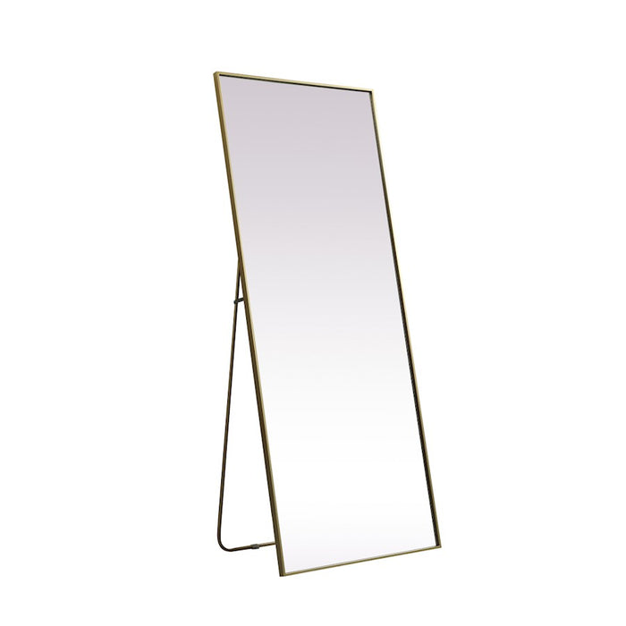 Elegant Decor Eternity Rectangle Full Length Mirror 30X72", Brass
