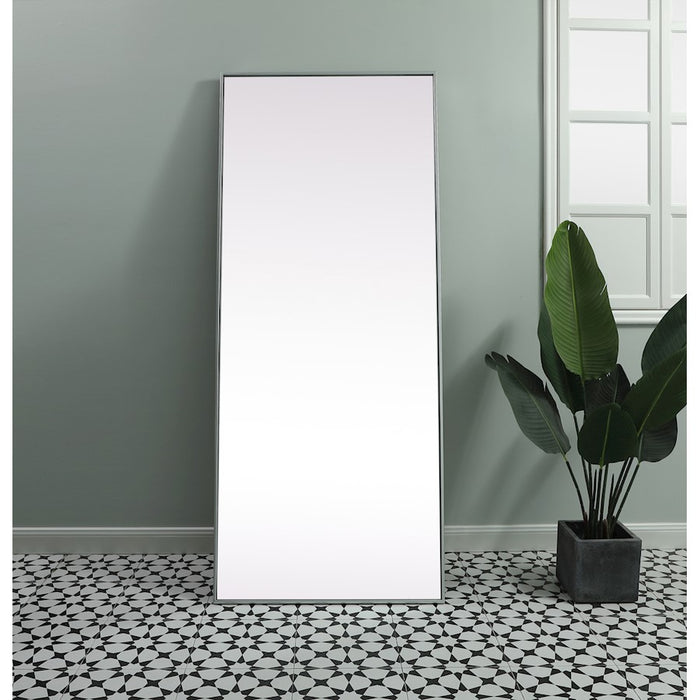 Elegant Decor Eternity Rectangle Full Length Mirror 30X72", Silver