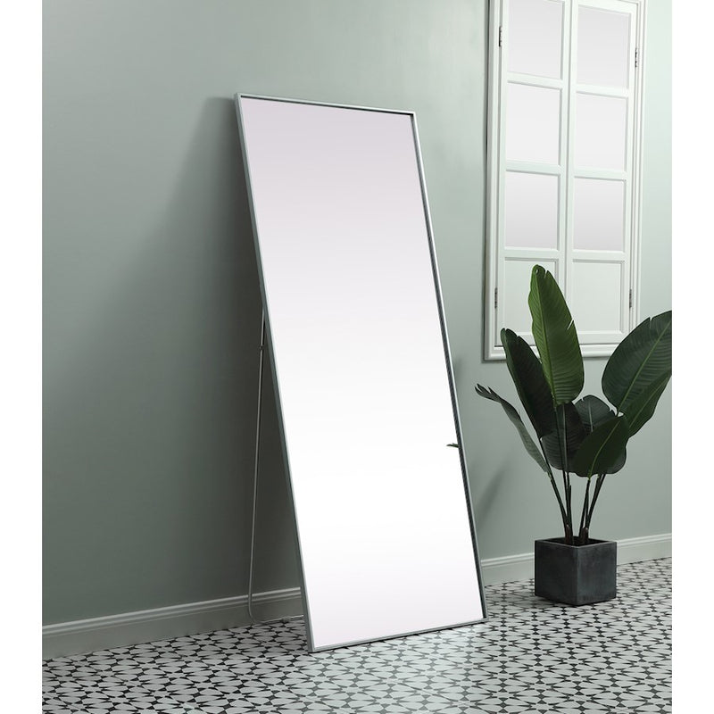 Elegant Decor Eternity Rectangle Full Length Mirror 30X72", Silver