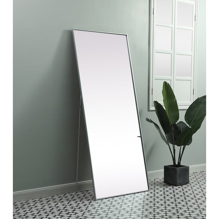 Elegant Decor Eternity Rectangle Full Length Mirror 30X72", Silver