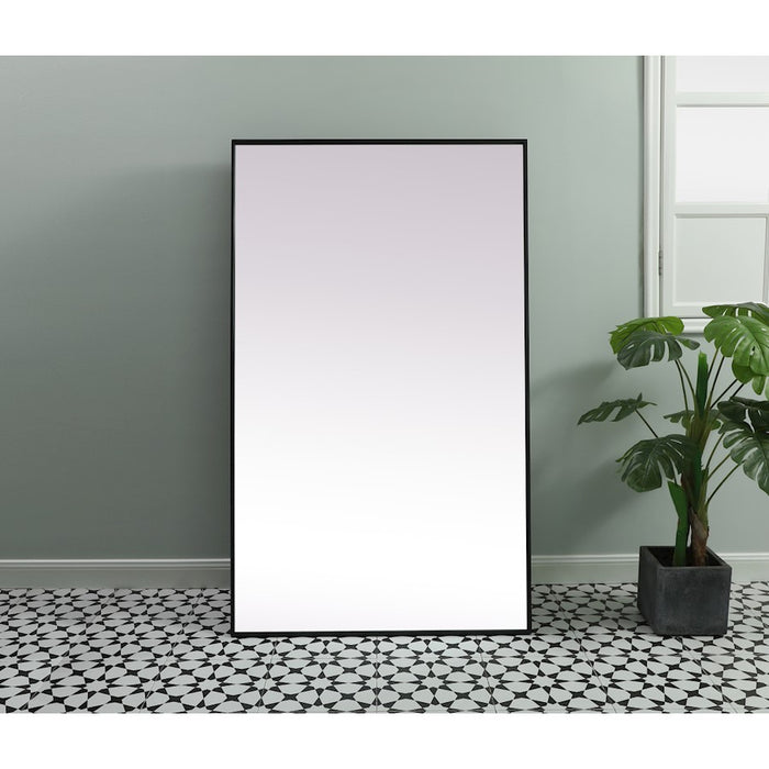 Elegant Decor Eternity Rectangle Full Length Mirror 36X60", Black
