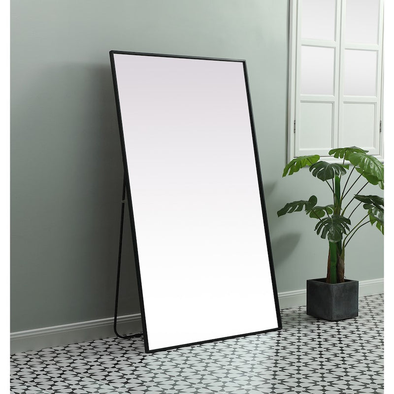 Elegant Decor Eternity Rectangle Full Length Mirror 36X60", Black