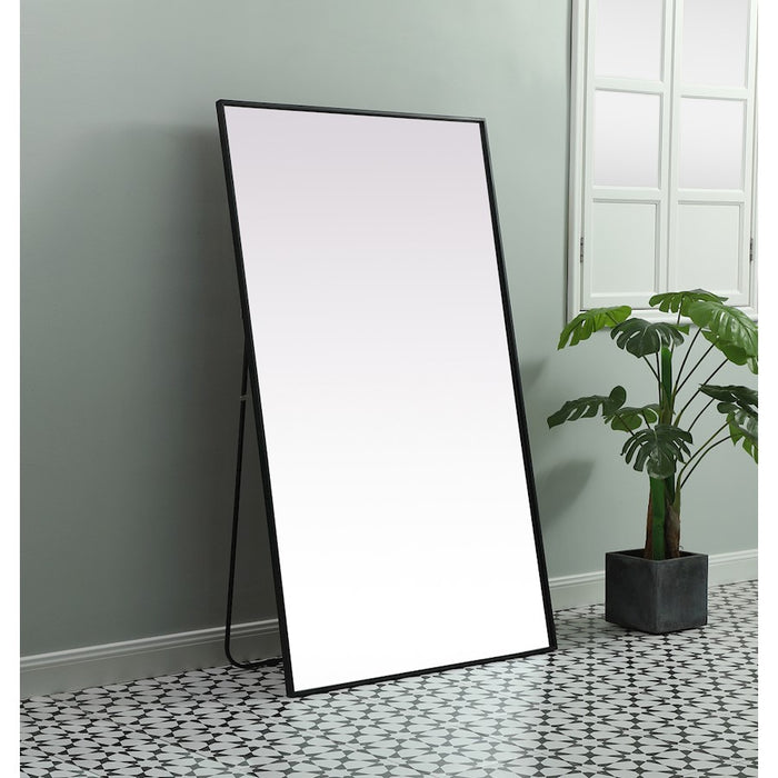Elegant Decor Eternity Rectangle Full Length Mirror 36X60", Black