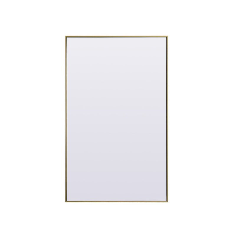 Elegant Decor Eternity Rectangle Full Length Mirror 36X60", Brass
