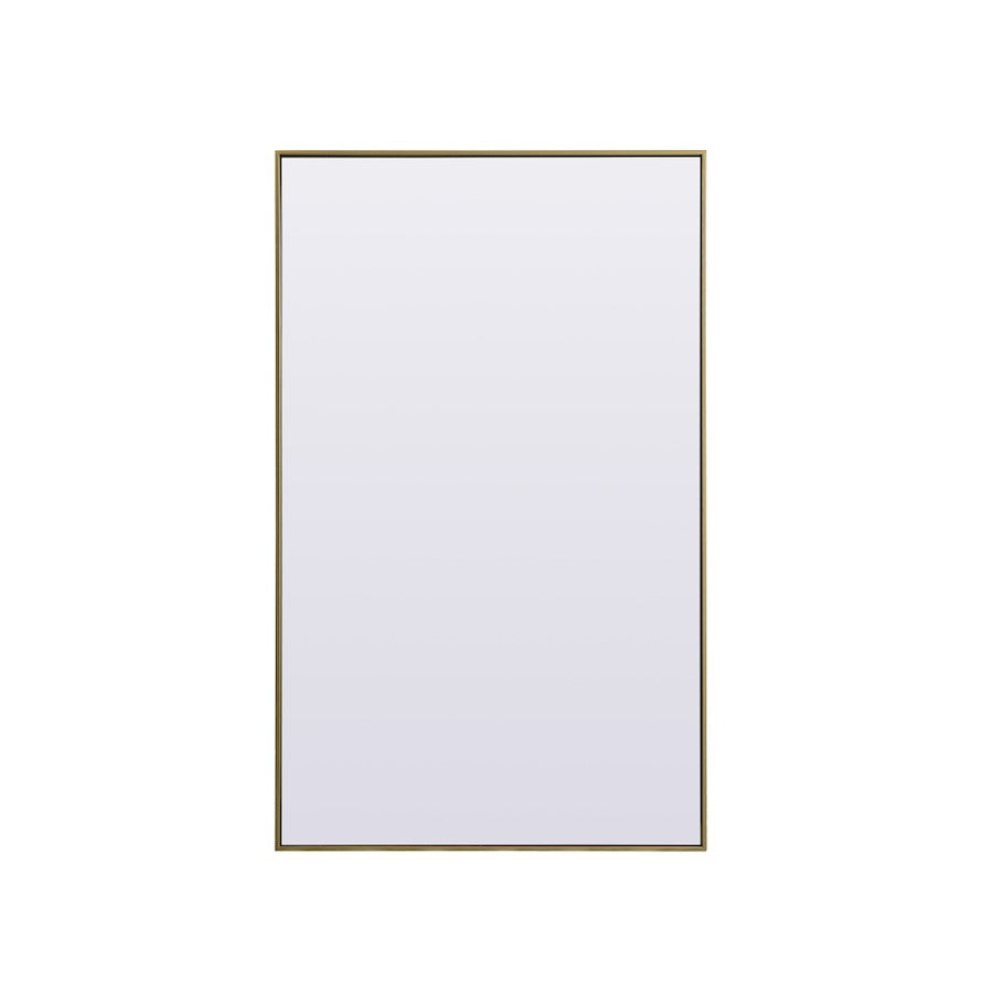 Elegant Decor Eternity Rectangle Full Length Mirror 36X60", Brass