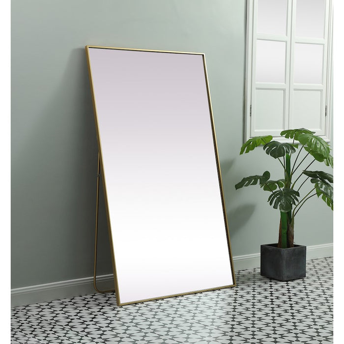 Elegant Decor Eternity Rectangle Full Length Mirror 36X60", Brass
