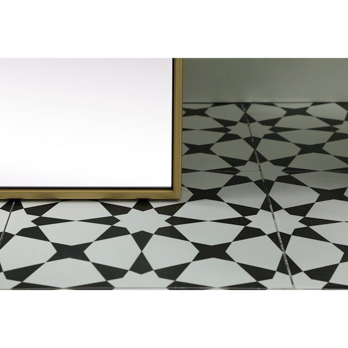 Elegant Decor Eternity Rectangle Full Length Mirror 36X60", Brass