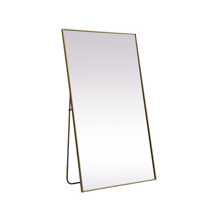 Elegant Decor Eternity Rectangle Full Length Mirror 36X60", Brass