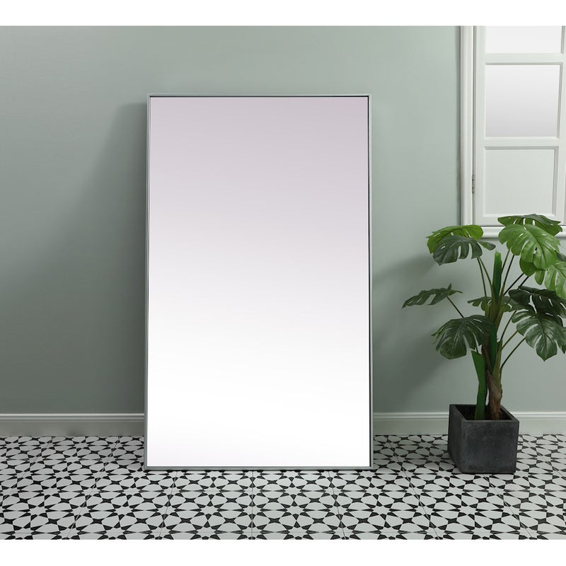 Elegant Decor Eternity Rectangle Full Length Mirror 36X60", Silver