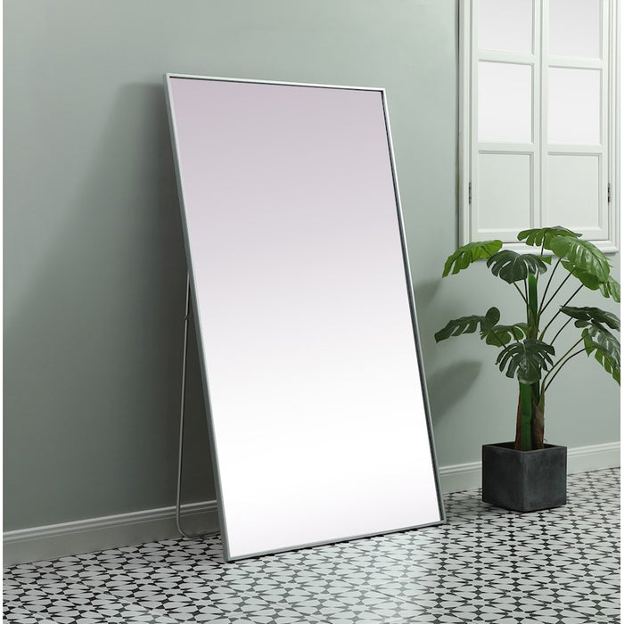 Elegant Decor Eternity Rectangle Full Length Mirror 36X60", Silver