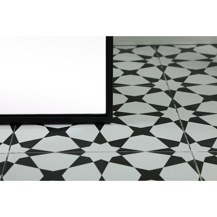 Elegant Decor Eternity Rectangle Full Length Mirror 36X72", Black