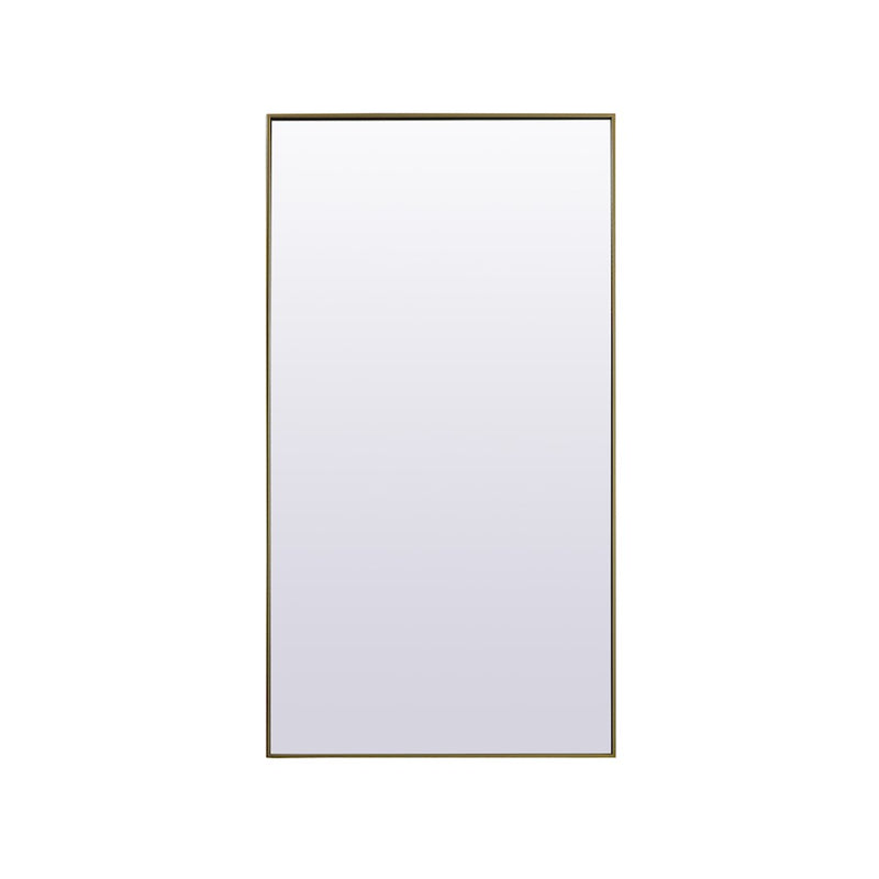 Elegant Decor Eternity Rectangle Full Length Mirror 36X72", Brass